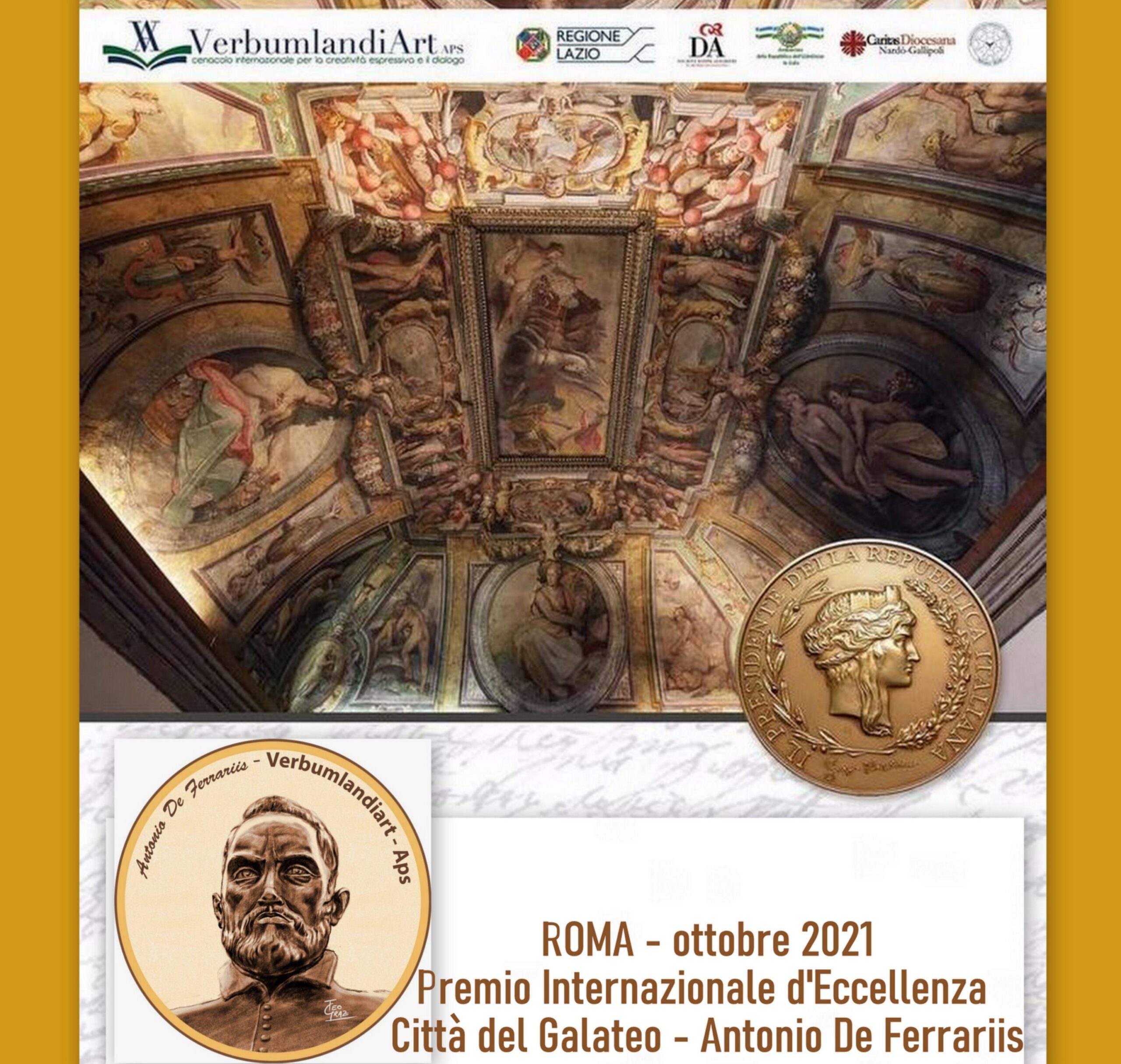 PREMIO INTERNAZIONALE D’ECCELLENZA “CITTA’ DEL GALATEO –ANTONIO DE FERRARIS” VIII EDIZIONE 14 OTTOBRE 2021 -ROMA-